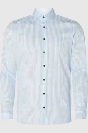 Olymp Koszula biznesowa o kroju slim fit z diagonalu