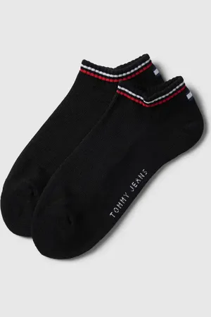 Tommy Hilfiger Krótkie skarpety z nadrukiem z logo w zestawie 2 szt. model ‘Iconic’