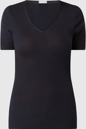 Hanro T-shirt z bawełny model ‘Cotton Seamless’