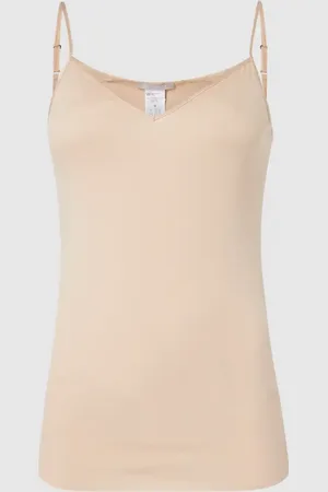 Hanro Podkoszulka na cienkich ramiączkach — bezszwowy model ‘Cotton Seamless’