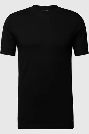 Drykorn T-shirt z prążkowanym, okrągłym dekoltem model ‘ANTON’