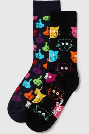 Happy Socks Skarpety ze wzorem na całej powierzchni model ‘Cat’