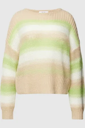 Opus Sweter z dzianiny ze wzorem w paski model ‘Pradient’