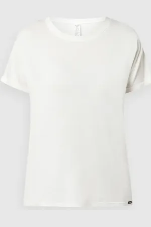 Skiny T-shirt z mieszanki wiskozy i elastanu model ‘Every Night In’