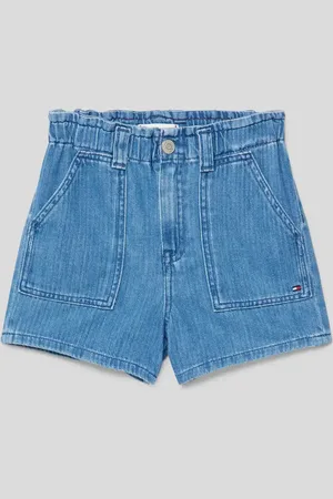 Tommy Hilfiger Bermudy z wpuszczanymi kieszeniami w stylu francuskim model ‘HERRINGBONE’