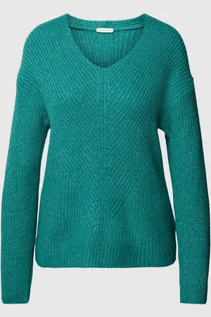 TOM TAILOR Sweter z dzianiny z obniżonymi ramionami