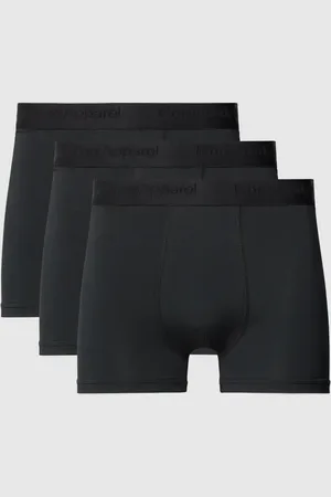 Knowledge Cotton Apparal Obcisłe bokserki z elastycznym paskiem z logo w zestawie 3 szt.