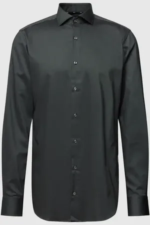 HUGO BOSS Koszula biznesowa o kroju regular fit z twillu z bardzo długim rękawem