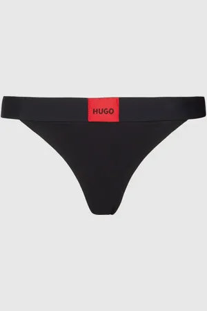 HUGO BOSS Stringi z detalem z logo
