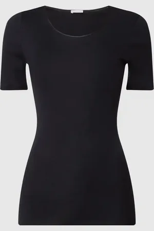 Hanro T-shirt z bawełny model ‘Cotton Seamless’
