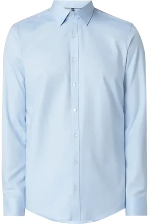 Olymp Koszula biznesowa o kroju slim fit z diagonalu