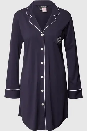 Ralph Lauren Koszula nocna z paskami w kontrastowym kolorze