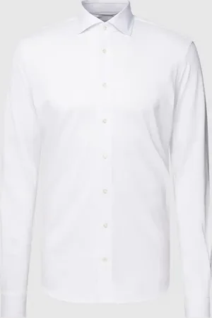 Profuomo Koszula biznesowa o kroju slim fit z bawełny z dodatkiem streczu