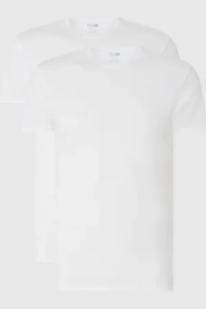 PUMA T-shirt o kroju regular fit z bawełny w zestawie 2 szt