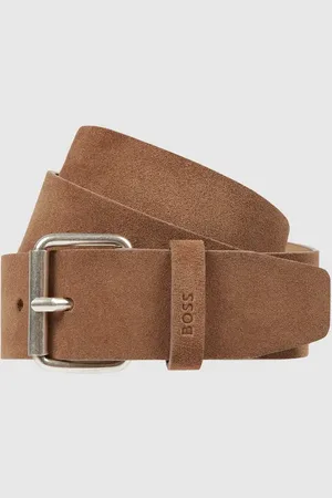 HUGO BOSS Pasek ze skóry welurowej model ‘Serge’
