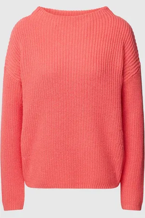 Opus Sweter z dzianiny z dekoltem w łódkę model ‘Parto’