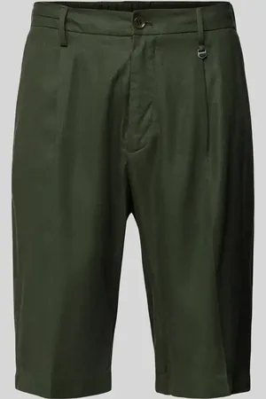 Antony Morato Bermudy lniane o kroju slim fit w kant