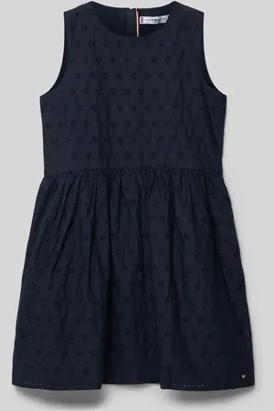 Tommy Hilfiger Sukienka o długości do kolan z kwiatowym haftem