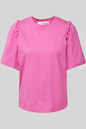 SELECTED T-shirt w jednolitym kolorze model ‘PENELOPE’