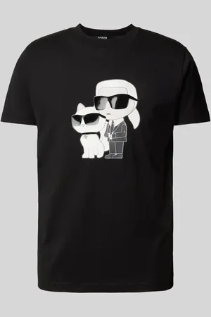 Karl Lagerfeld T-shirt z nadrukiem z motywem i logo