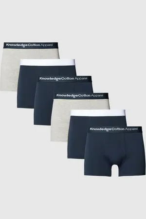 Knowledge Cotton Apparal Bokserki z elastycznym paskiem z logo w zestawie 6 szt.