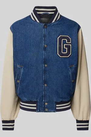 GANT Kurtka baseballowa z imitacji denimu model ‘DENIM VARSITY’
