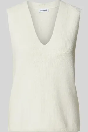 ESPRIT Top z dzianiny z dekoltem w serek