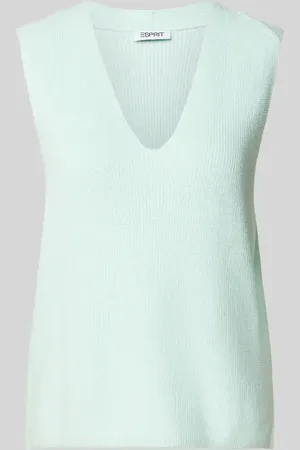 ESPRIT Top z dzianiny z dekoltem w serek