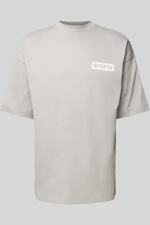 Multiply Apparel T-shirt o kroju oversized z nadrukiem z logo
