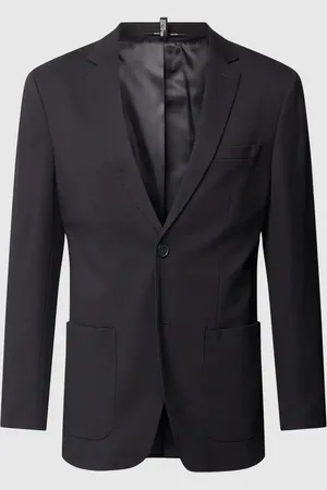 SELECTED Marynarka na dwa guziki o kroju slim fit z kołnierzem z połami model ‘DELON’