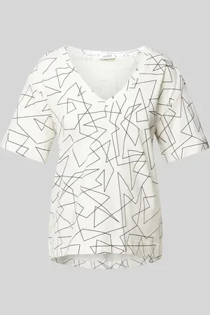 ESPRIT T-shirt z graficznym wzorem i dekoltem w serek
