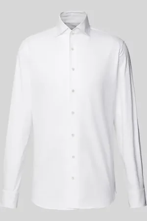 Profuomo Koszula biznesowa o kroju slim fit z diagonalu