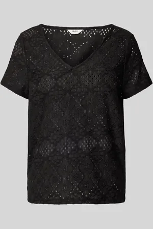 Object T-shirt z haftem angielskim model ‘FEODORA’
