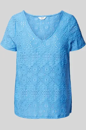 Object T-shirt z haftem angielskim model ‘FEODORA’