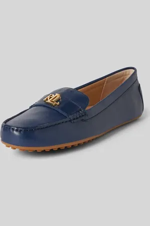 Ralph Lauren Mokasyny skórzane z detalem z logo