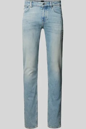 HUGO BOSS Jeansy o kroju slim fit z przetarciami model ‘Delaware’