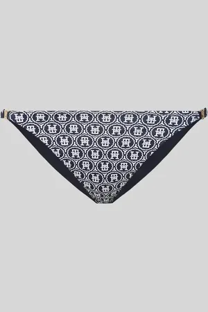 Tommy Hilfiger Figi bikini ze wzorem z logo na całej powierzchni