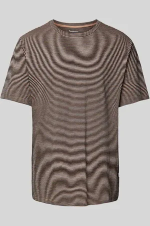 Knowledge Cotton Apparal T-shirt o kroju regular fit z okrągłym dekoltem model ‘Narrow’