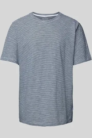 Knowledge Cotton Apparal T-shirt o kroju regular fit z okrągłym dekoltem model ‘Narrow’