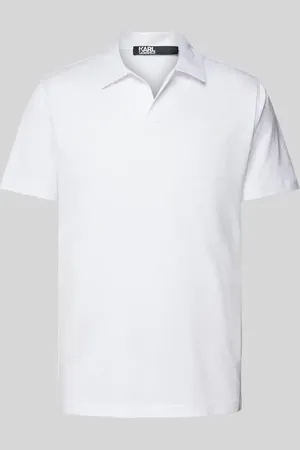 Karl Lagerfeld Koszulka polo o kroju regular fit z nadrukiem z logo