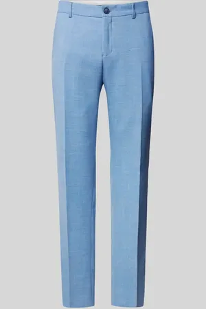 SELECTED Spodnie do garnituru o kroju slim fit zapinane na guzik i zamek błyskawiczny model ‘OASIS’