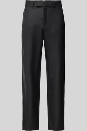 SELECTED Spodnie do garnituru o kroju slim fit zapinane na guzik i zamek błyskawiczny model ‘KONTOS’