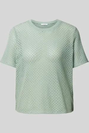Opus T-shirt z ażurowym wzorem model ‘Sefrira’