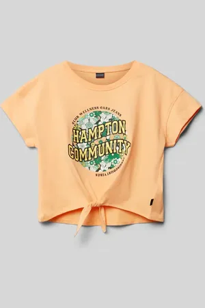 Cars T-shirt z wiązanym detalem model ‘Madison’