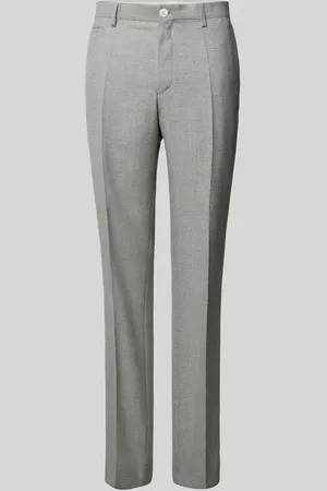 HUGO BOSS Spodnie do garnituru z mieszanki żywej wełny model ‘Lennon’