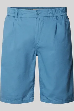 Blend Szorty lniane o kroju regular fit z elastycznym pasem