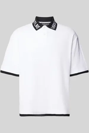 VERSACE Koszulka polo z nadrukiem z logo