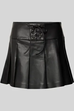 Guess Spódnica mini z imitacji skóry model ‘EMERY PLEATED SKIRT’