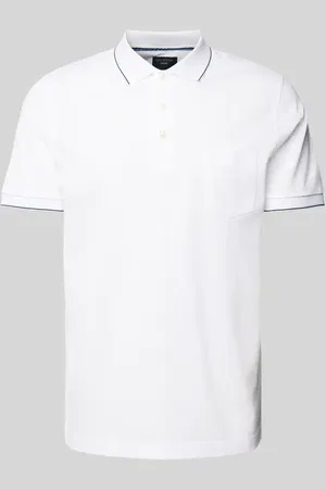 Olymp Koszulka polo z kieszenią na piersi i wyhaftowanym logo
