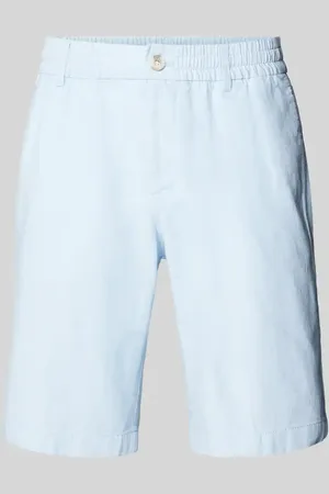 TOM TAILOR Szorty lniane o kroju regular fit z kieszenią z tyłu